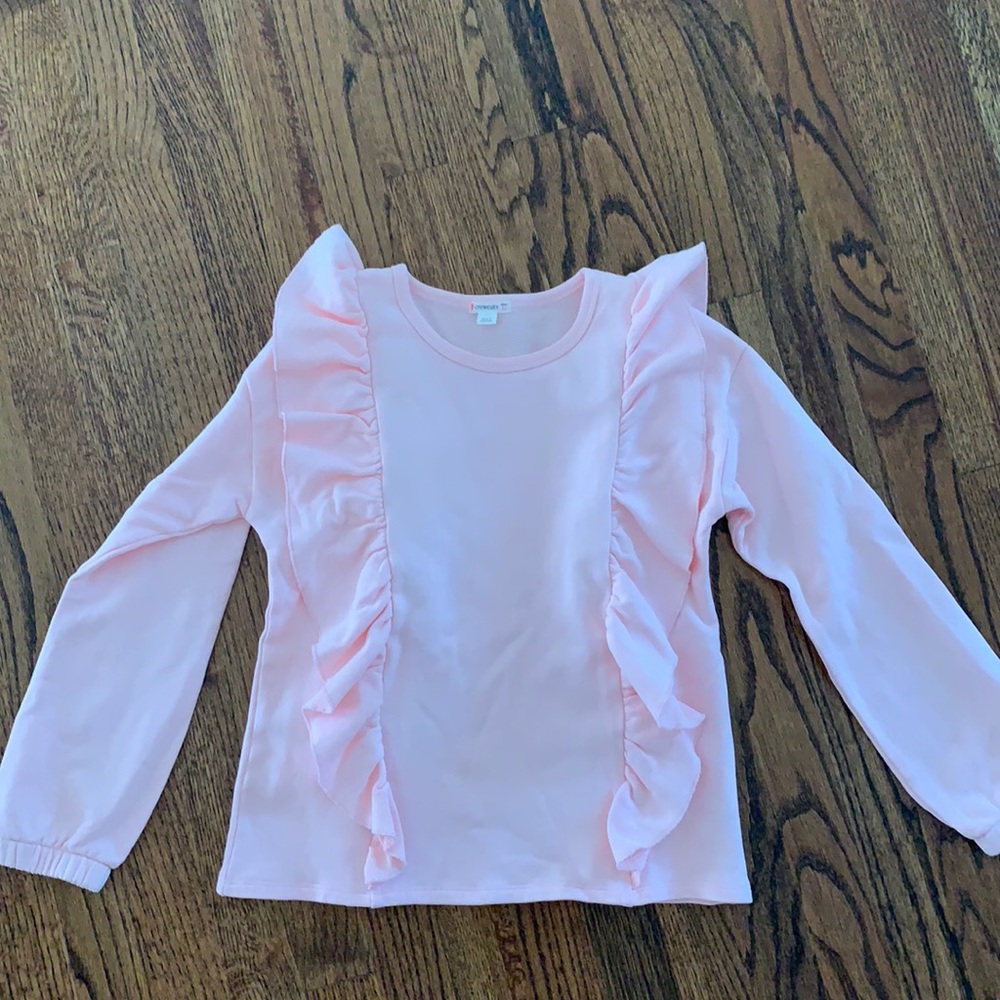 Crewcuts girls pink sweatshirt sz 12